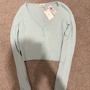 NWT Aritzia Wilfred Santorini v neck cardigan cropped $88